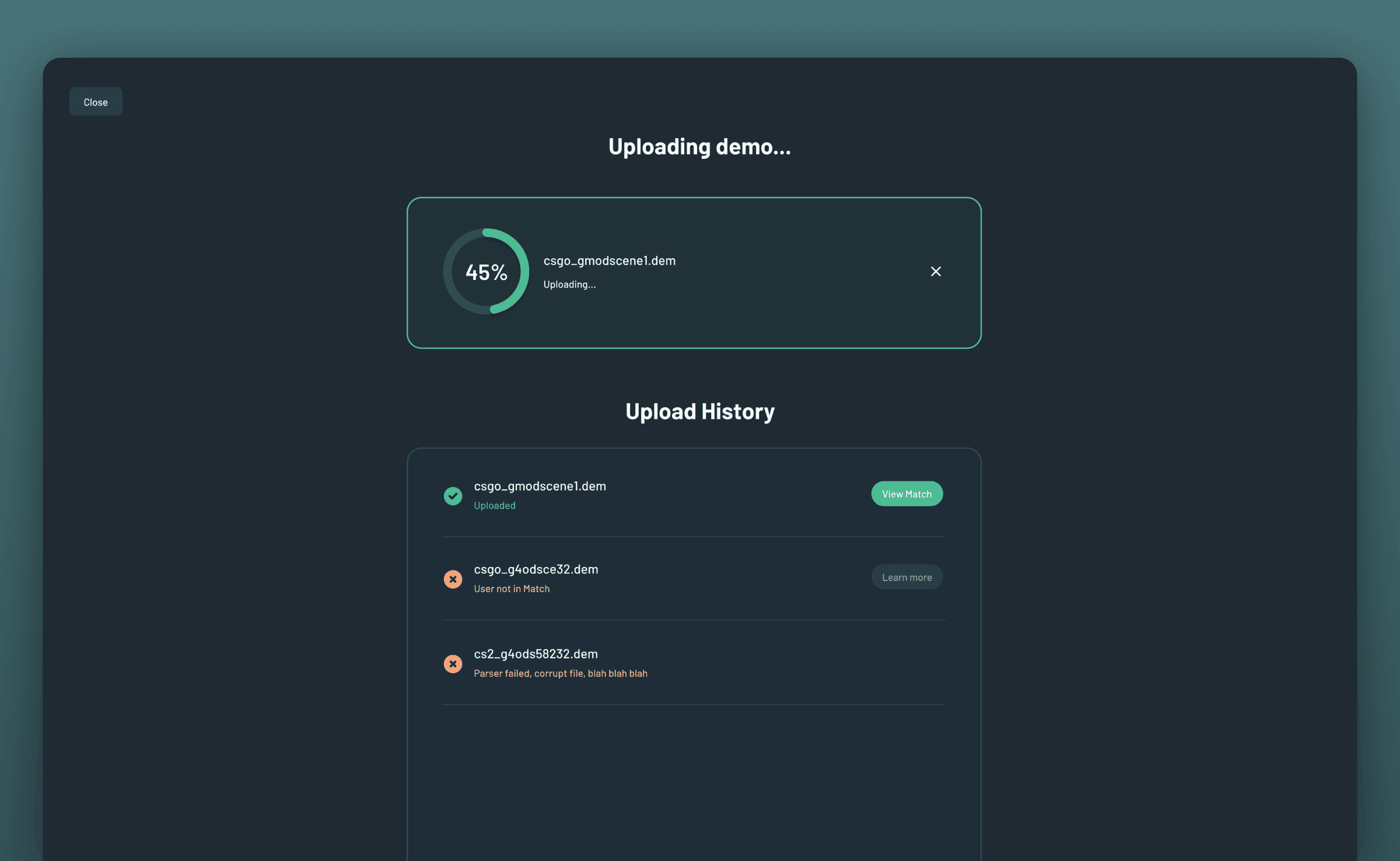 Competition submission and voting interface