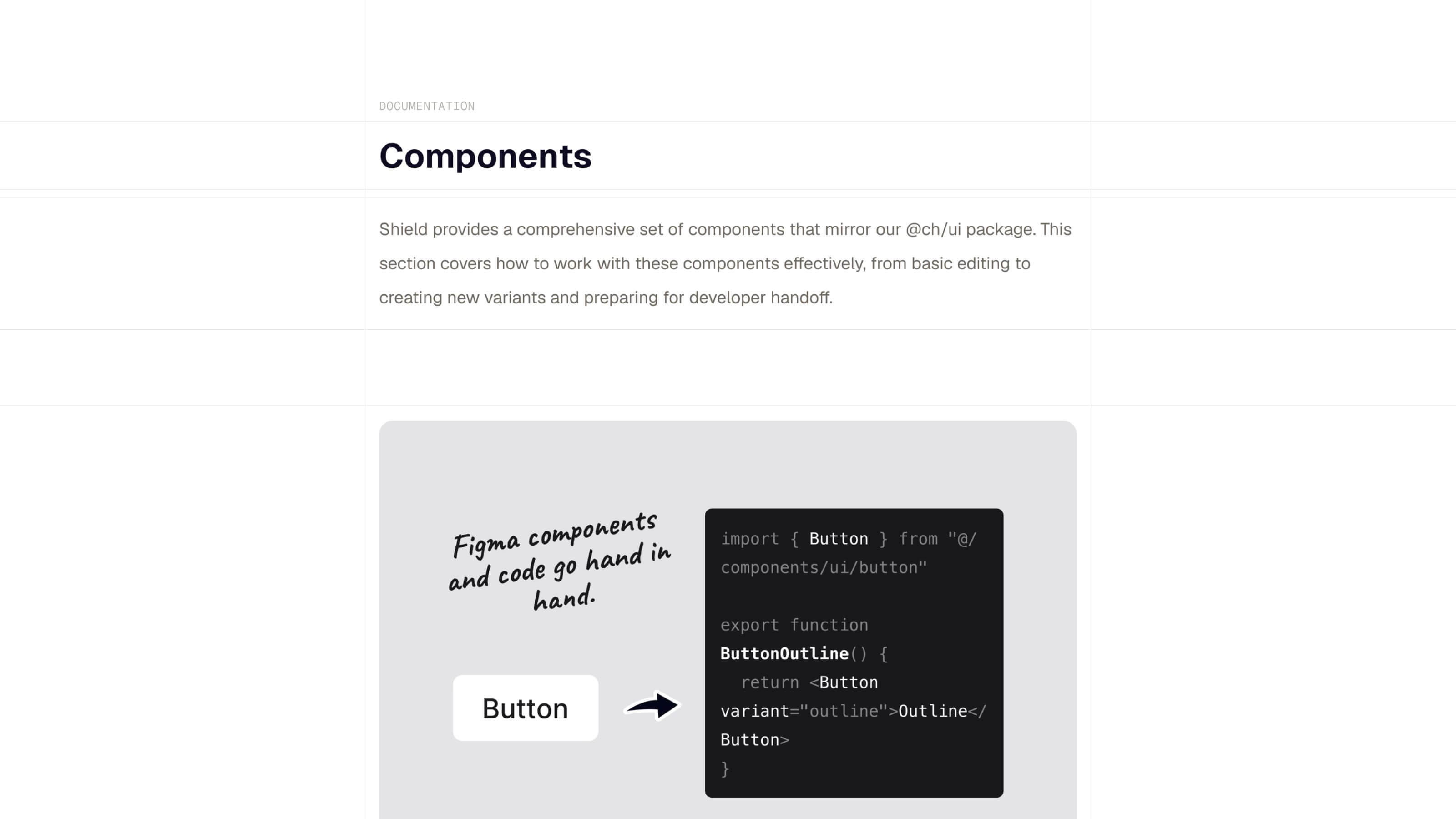 Shield Figma components mirroring the @ch/ui package