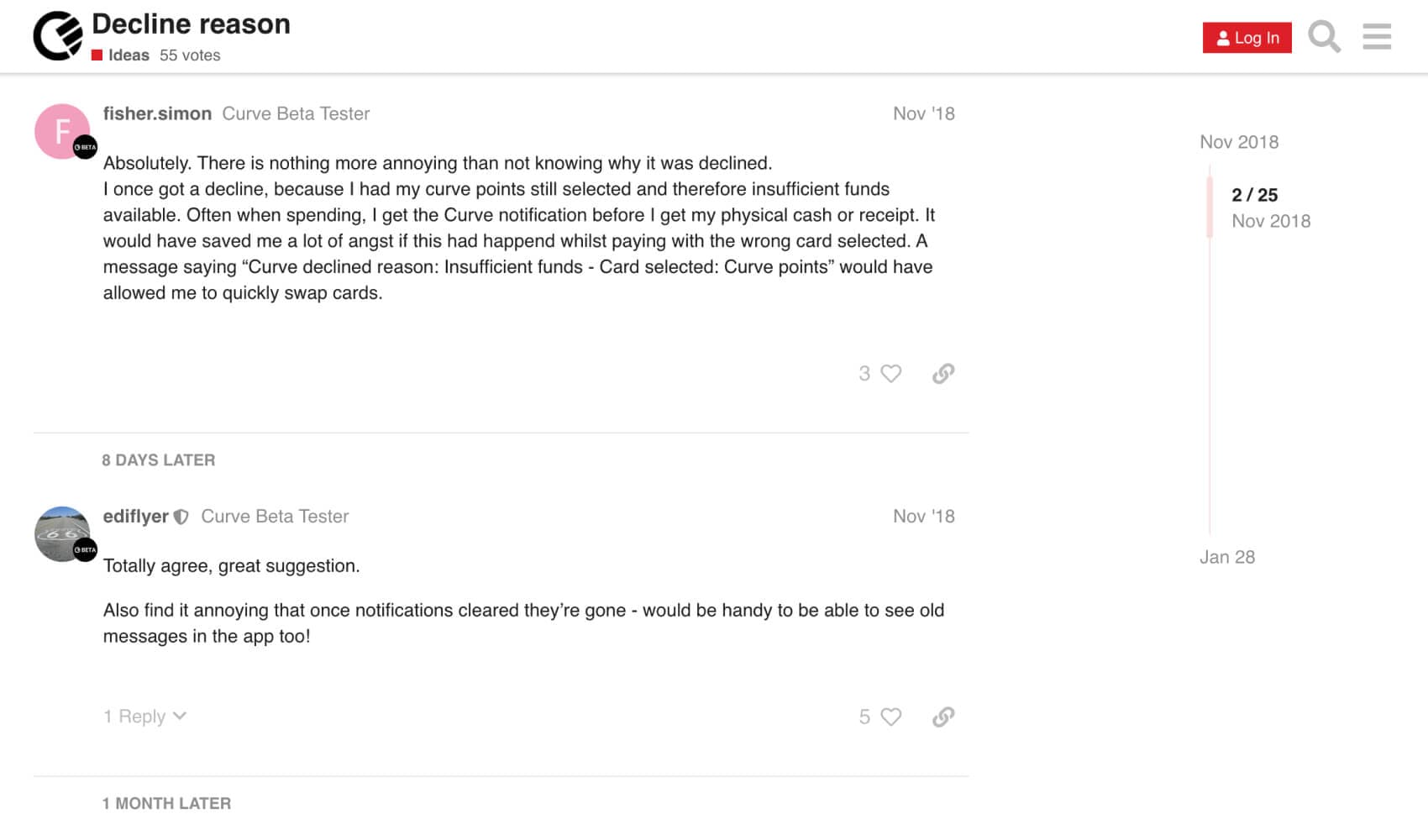 Beta tester feedback on card experience