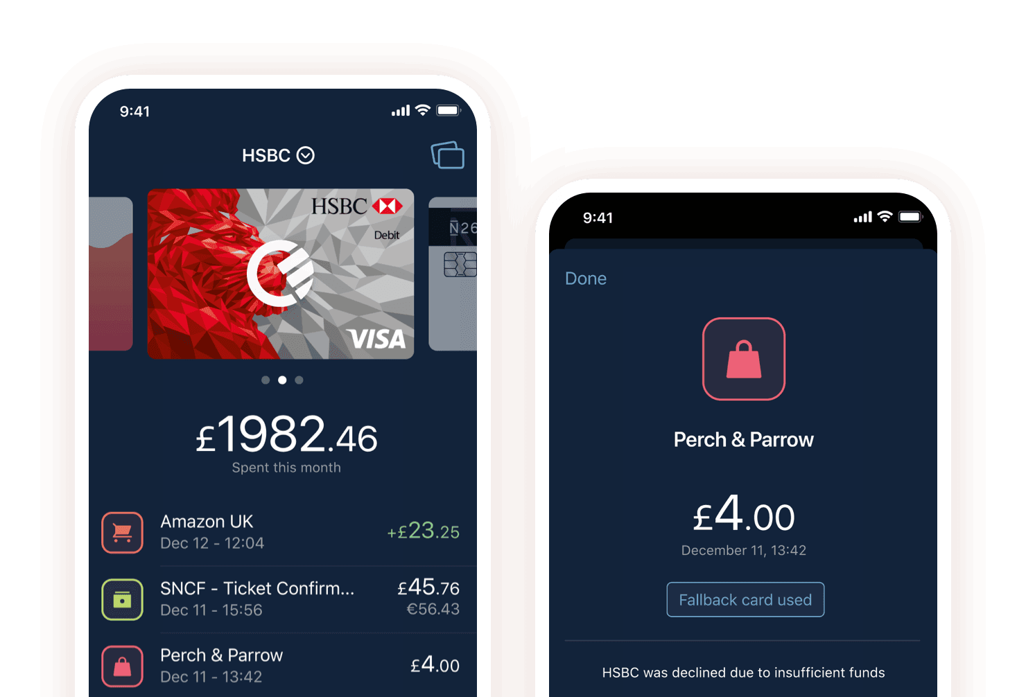Curve fallback card feature on mobile
