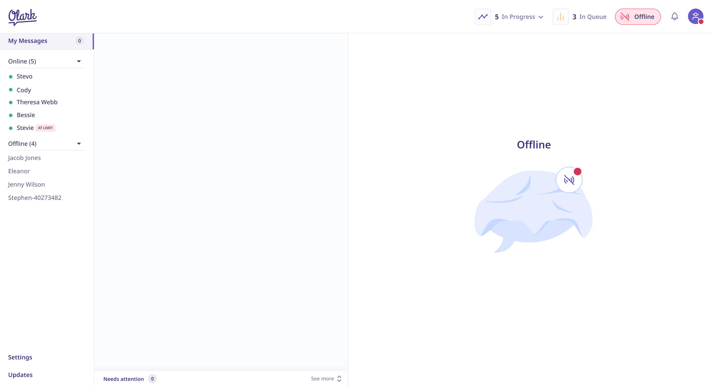 Offline empty state