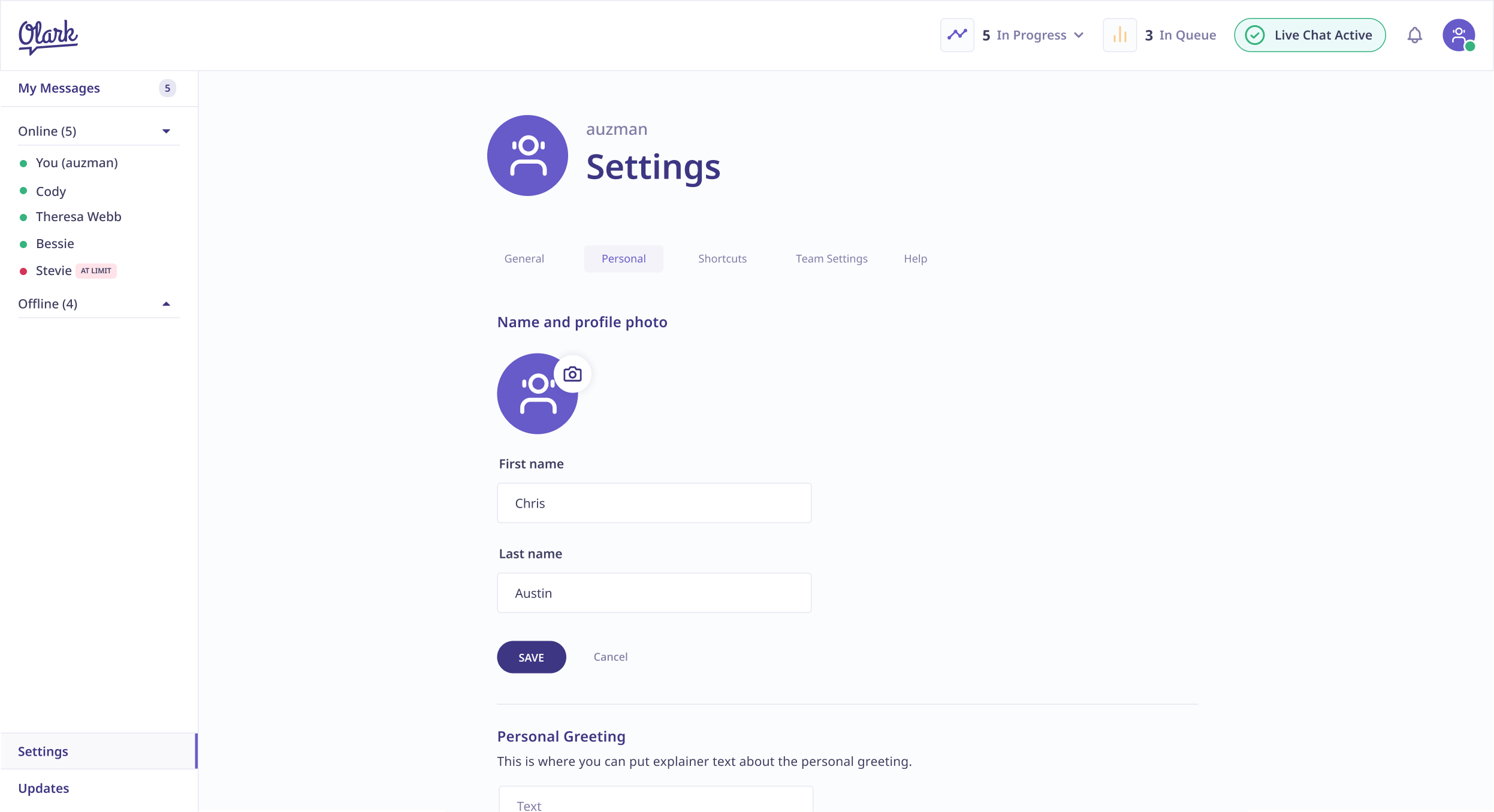 Settings – Accessibility